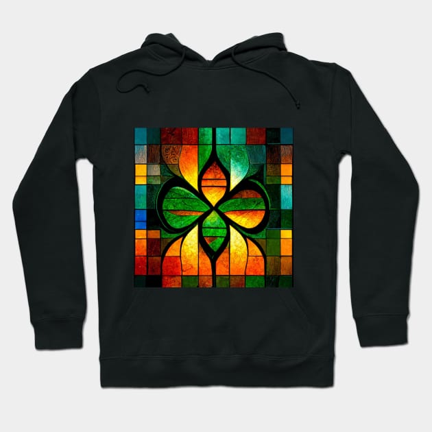 Celtic Cross Stained Glass Hoodie by DuncanStar